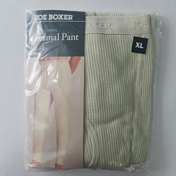 Joe Boxer Men's Cream Ankle Length‎ Thermal Pant Size XL New NIP NOS - Picture 1 of 2